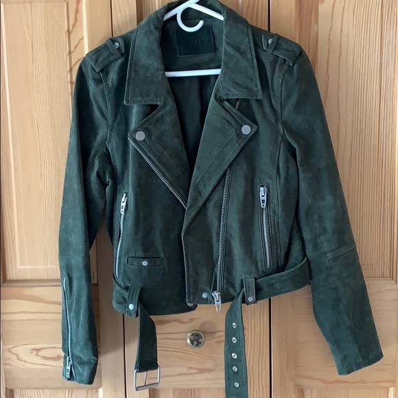 Blank NYC Jackets & Blazers - Blank NYC green Suede Moto jacket